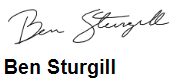 Ben Sturgill Signature