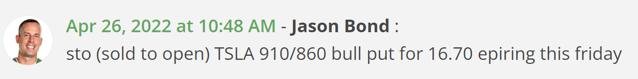 Jason Bond trade alert