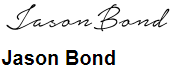 jason bond signature