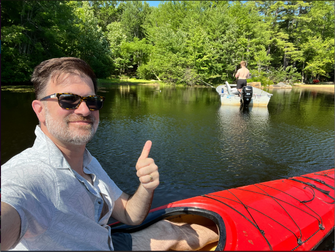 jeff in a kayak