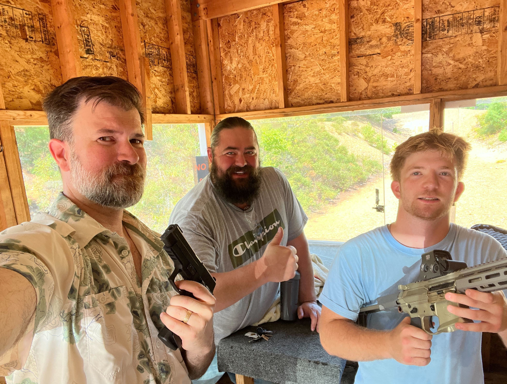 Jeff at a gun range