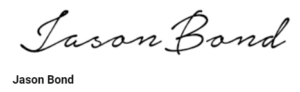 Jason Bond Signature