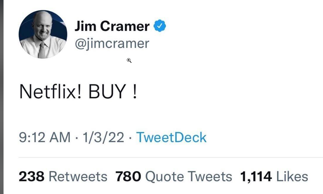 Jim Cramer Tweet