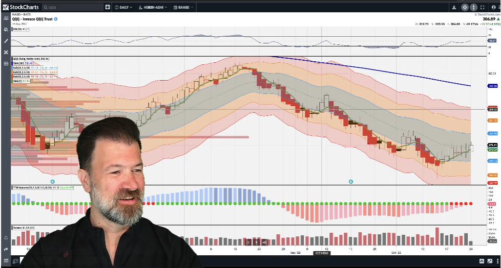 Jeff in front of a chart