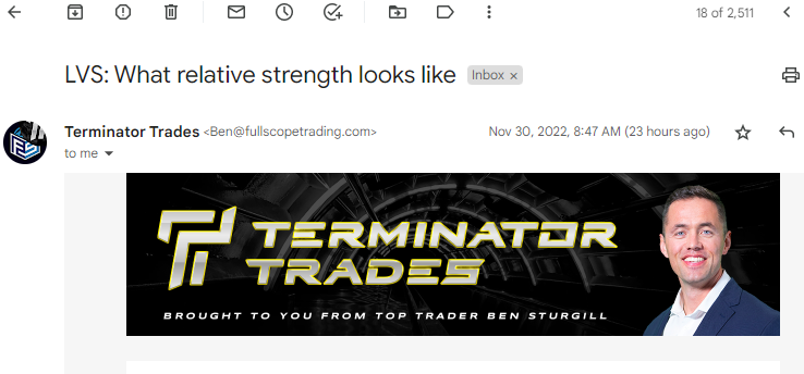 Terminator Trades email